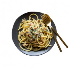 Wild mushroom carbonara by Bizu